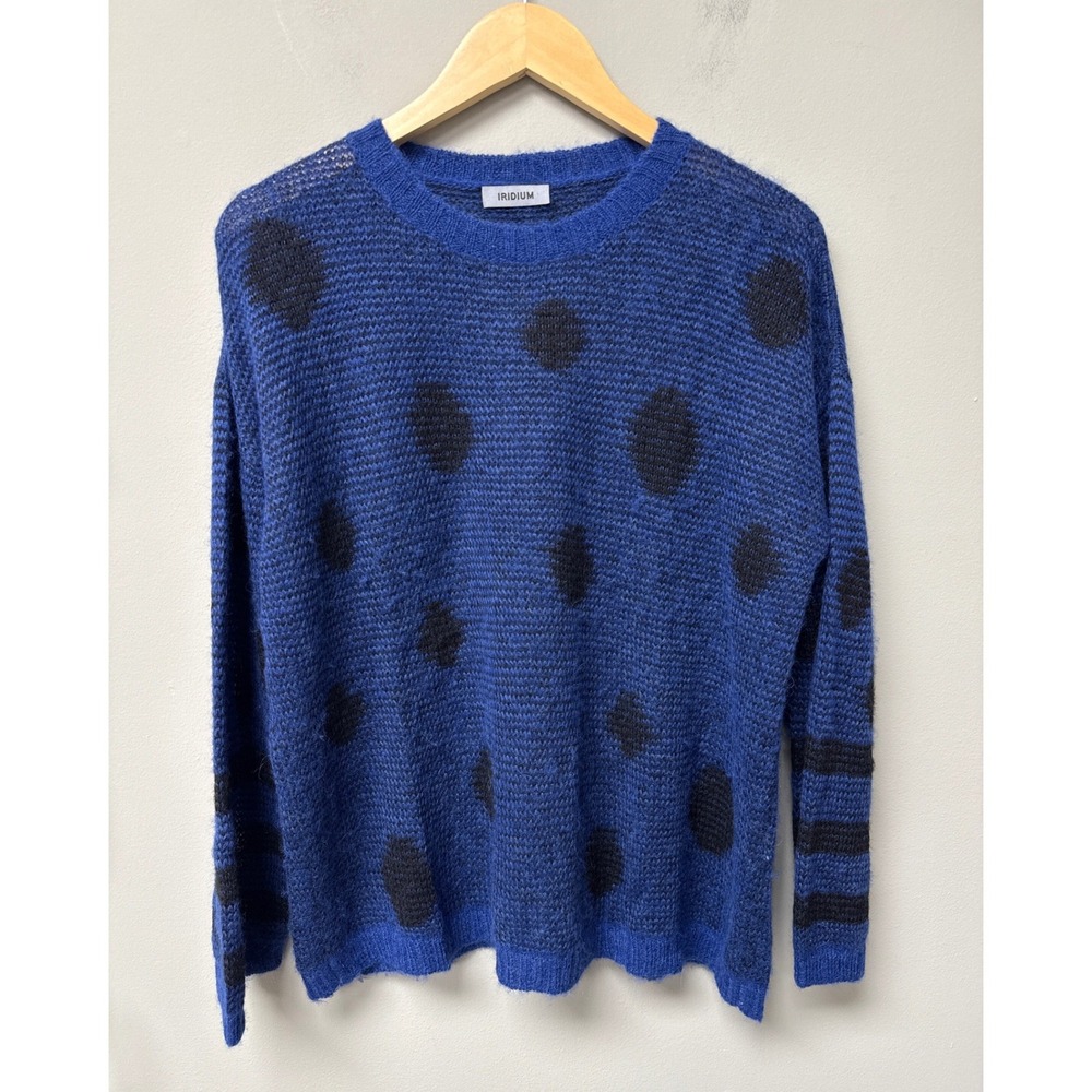 Iridium Baby Alpaca Merino Wool Sweater Womens ONE SIZE‎ Timeless Minimalist EUC